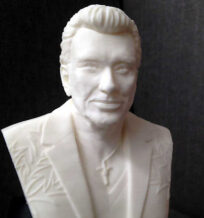 Statue, buste de Johnny Hallyday