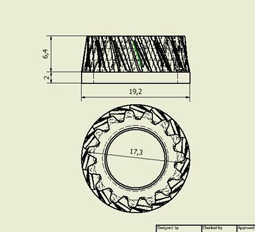 engrenage pour machine a coudre