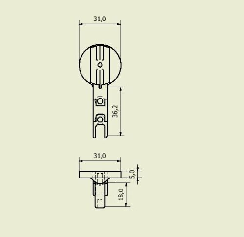 Pivot de porte de douche Leroy Merlin.