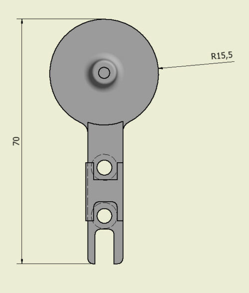 Pivot de porte, charnière de douche Sensea, Purity, Lapeyre, Remix, version haut – Image 2